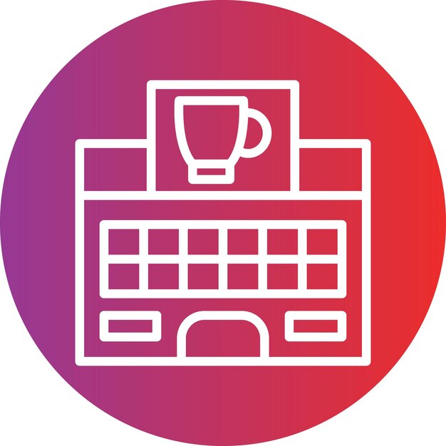 Diseño vectorial estilo icono de café