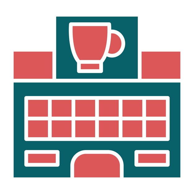 Diseño vectorial estilo icono de café