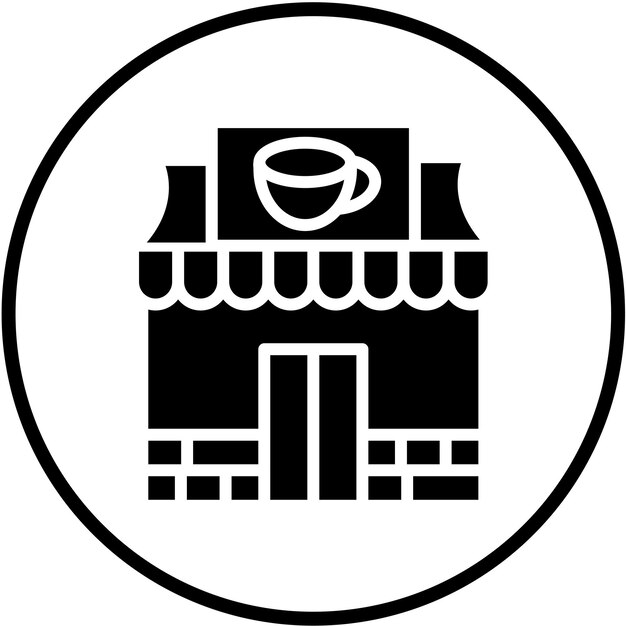 Diseño vectorial estilo icono de café