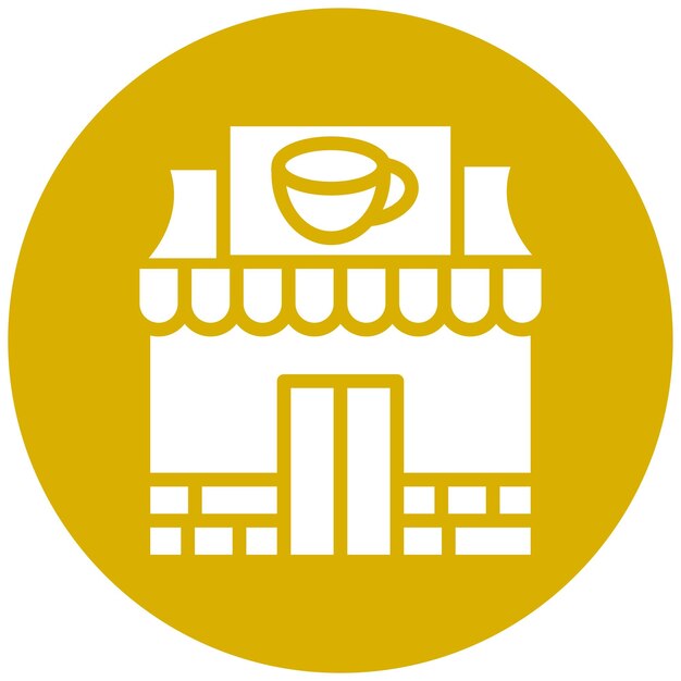 Diseño vectorial estilo icono de café
