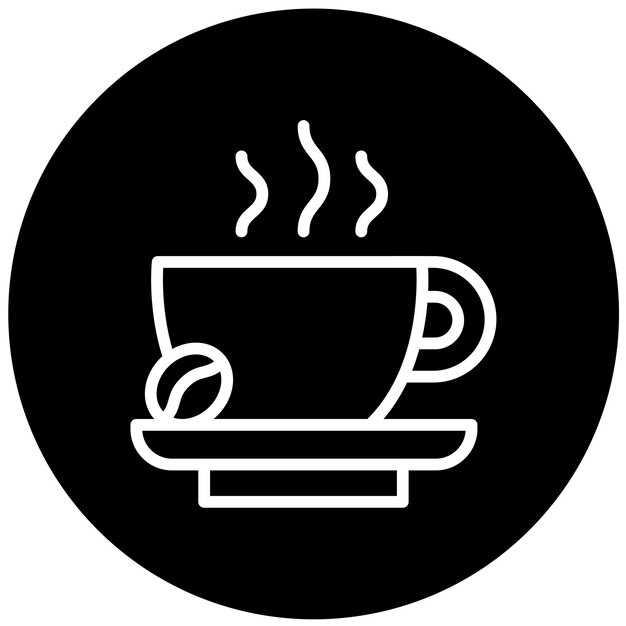 Diseño vectorial de estilo de icono de café