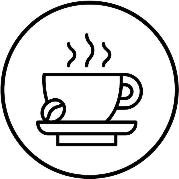 Diseño vectorial de estilo de icono de café