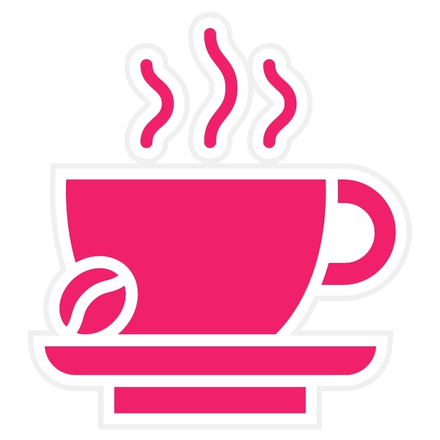 Diseño vectorial de estilo de icono de café