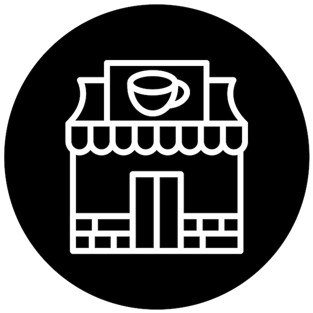 Diseño vectorial estilo icono de café