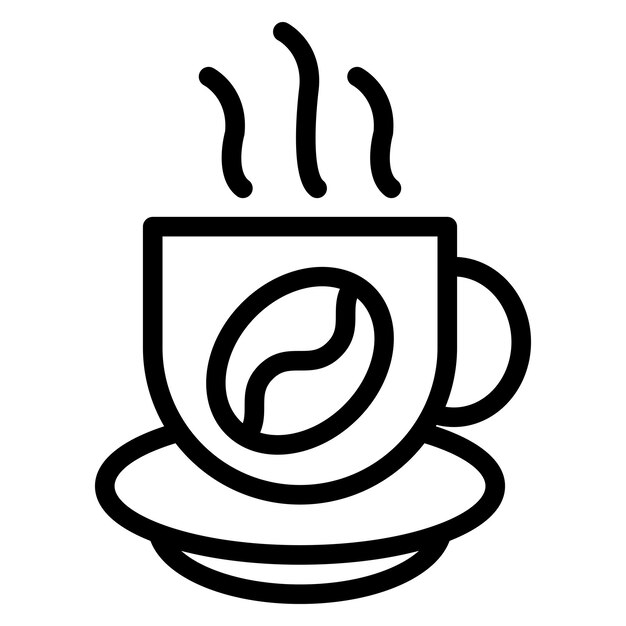 Diseño vectorial de estilo de icono de café