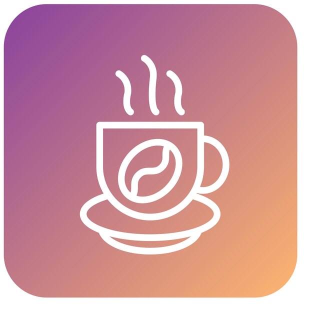 Diseño vectorial de estilo de icono de café