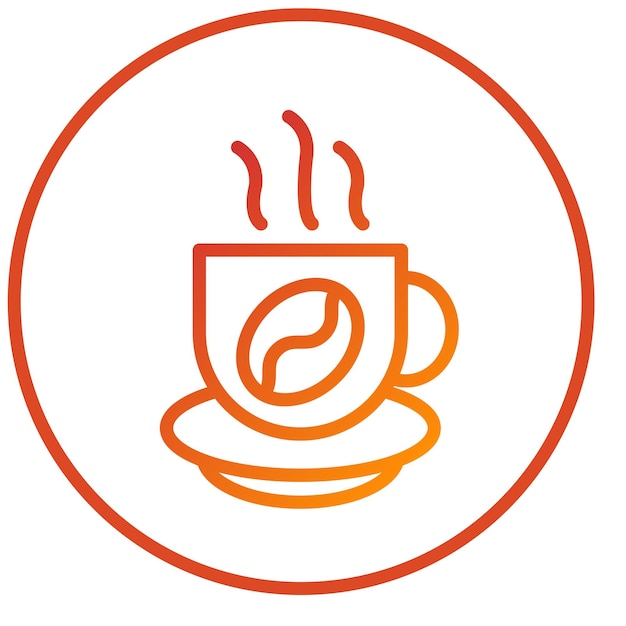 Diseño vectorial de estilo de icono de café