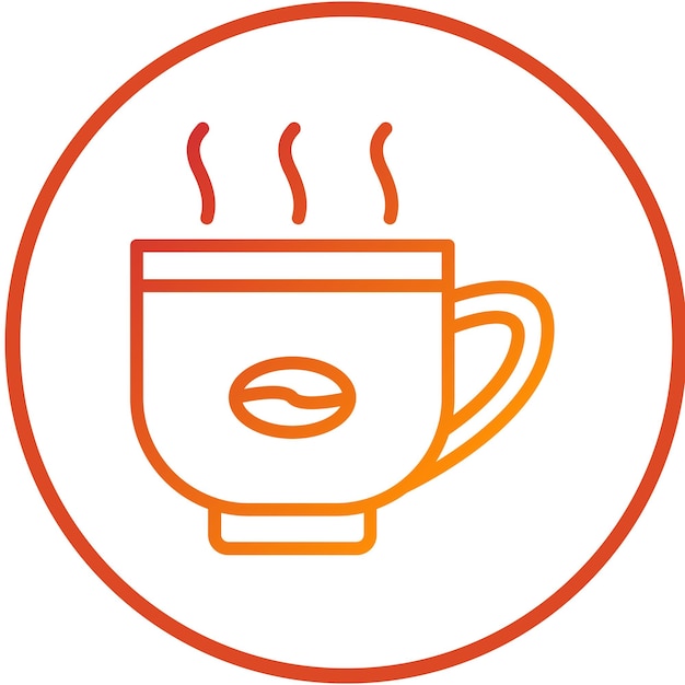 Diseño vectorial de estilo de icono de café