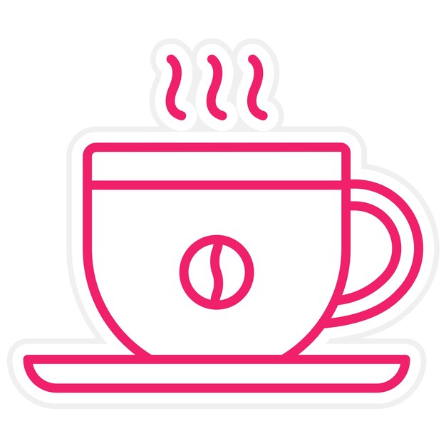 Diseño vectorial de estilo de icono de café