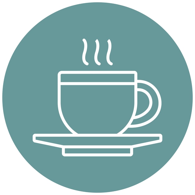 Diseño vectorial de estilo de icono de café