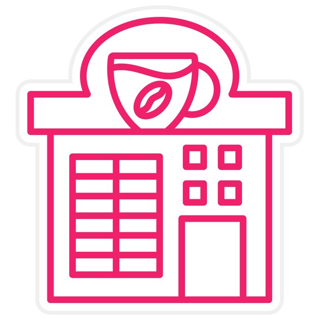 Diseño vectorial estilo icono de café