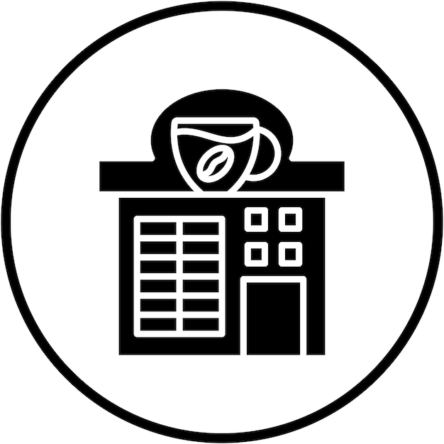 Diseño vectorial estilo icono de café