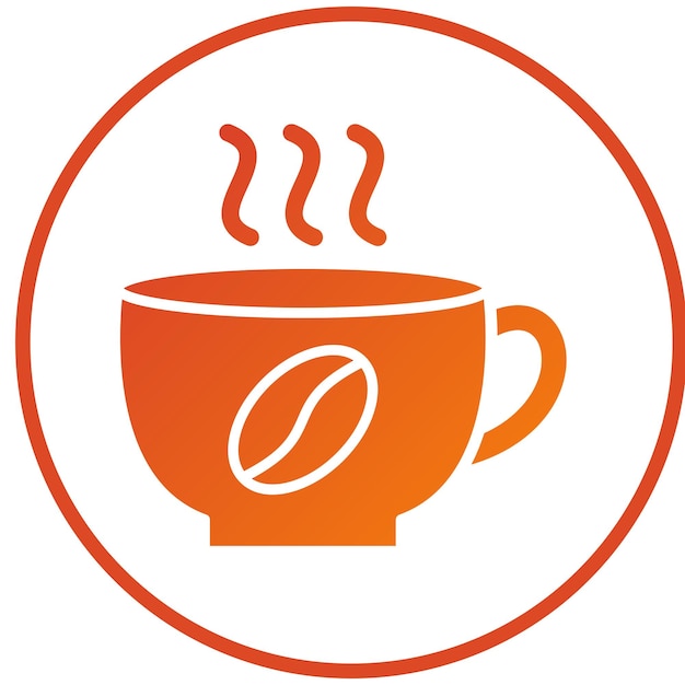 Diseño vectorial de estilo de icono de café