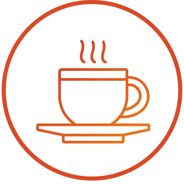 Diseño vectorial de estilo de icono de café