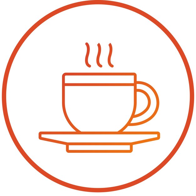 Diseño vectorial de estilo de icono de café