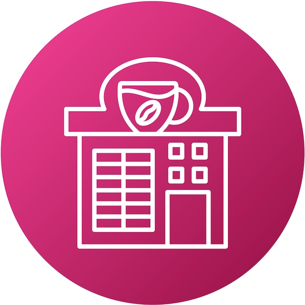 Diseño vectorial estilo icono de café