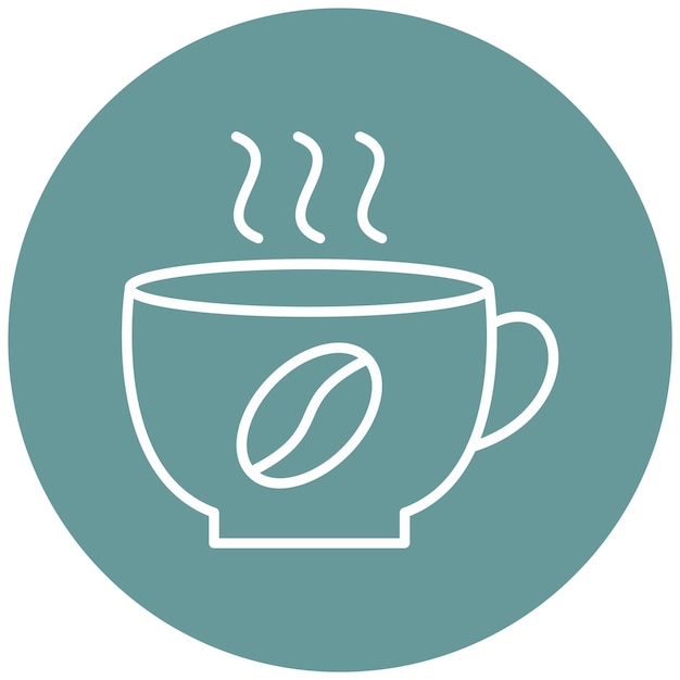 Diseño vectorial de estilo de icono de café