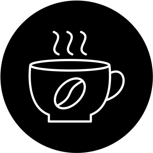 Diseño vectorial de estilo de icono de café