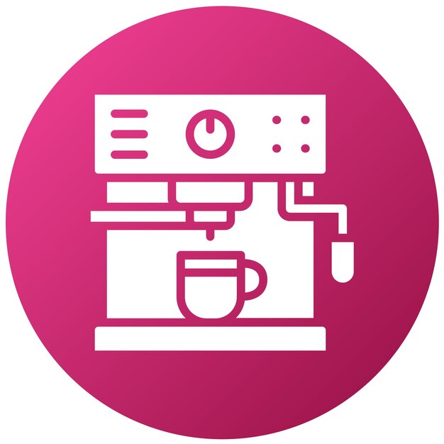 Diseño vectorial Estilo del icono de la cafetera