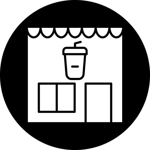 Diseño vectorial Estilo del icono de la cafetería