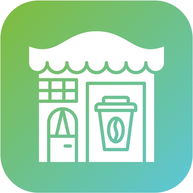 Diseño vectorial Estilo del icono de la cafetería