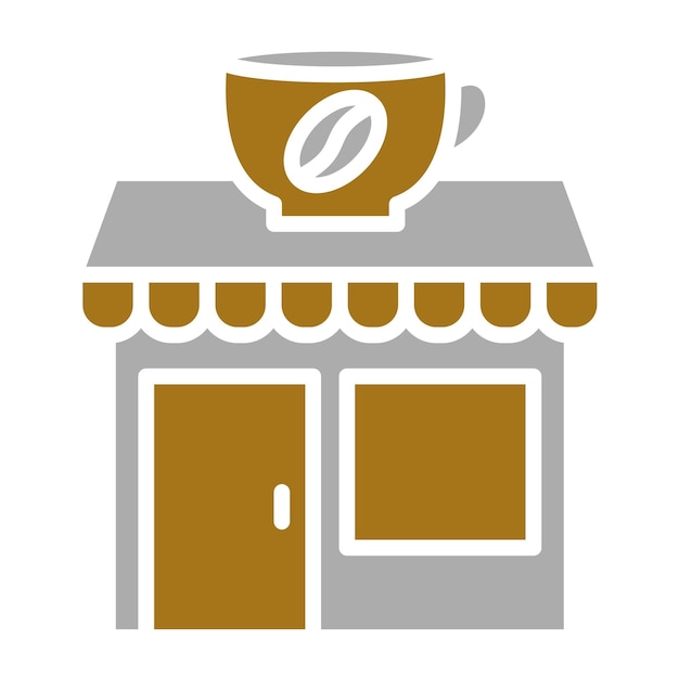 Diseño vectorial Estilo del icono de la cafetería