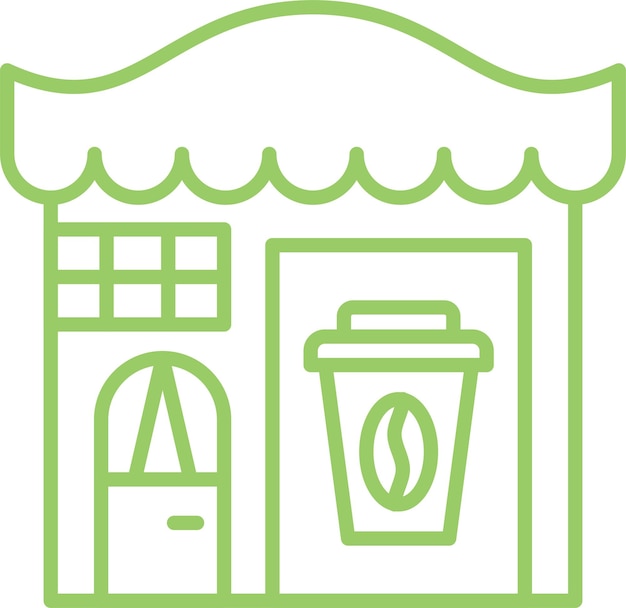Diseño vectorial Estilo del icono de la cafetería