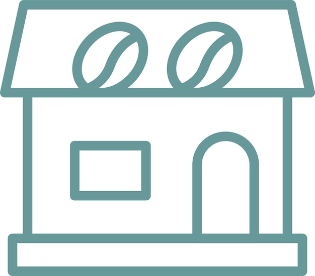 Diseño vectorial Estilo del icono de la cafetería