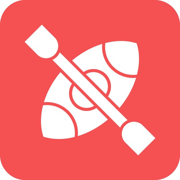 Diseño vectorial del estilo del icono del caiaque