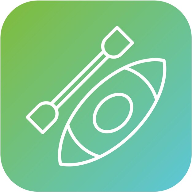 Diseño vectorial de estilo de icono de caiaque