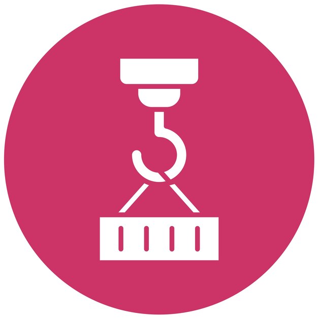 Diseño vectorial Estilo del icono de la caja de grúas