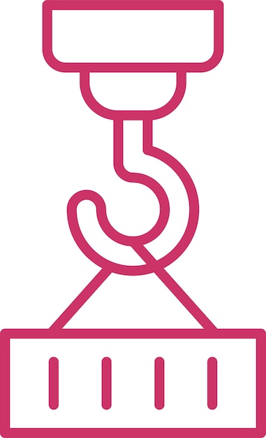 Diseño vectorial Estilo del icono de la caja de grúas