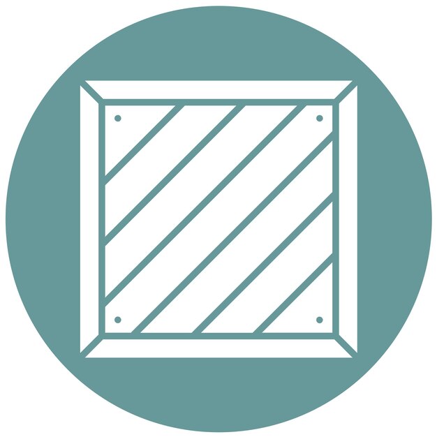 Diseño vectorial Estilo de icono de caja de madera