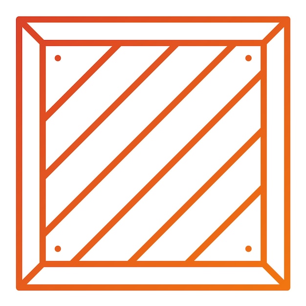 Diseño vectorial Estilo de icono de caja de madera