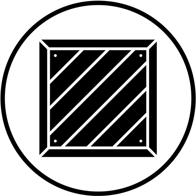 Diseño vectorial Estilo de icono de caja de madera