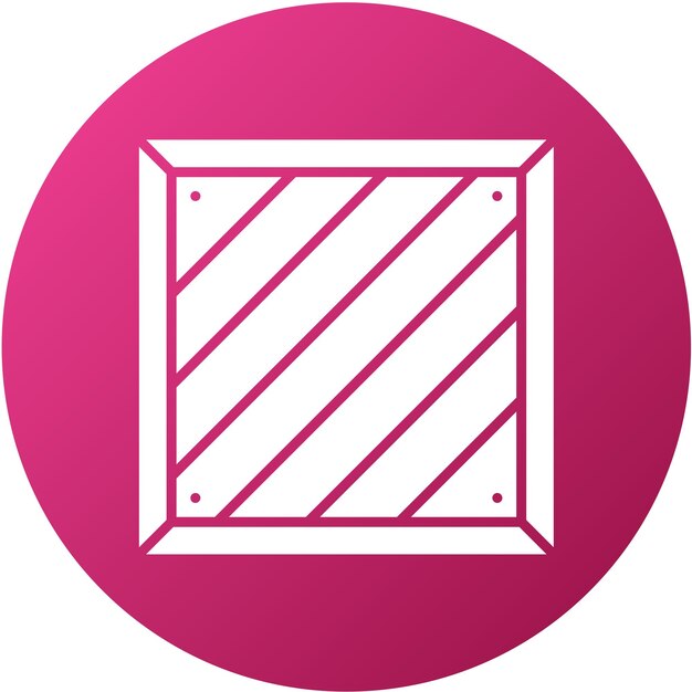 Diseño vectorial Estilo de icono de caja de madera