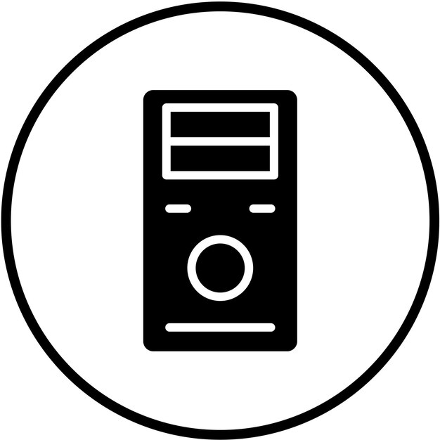 Diseño vectorial Estilo del icono de la caja de la torre completa