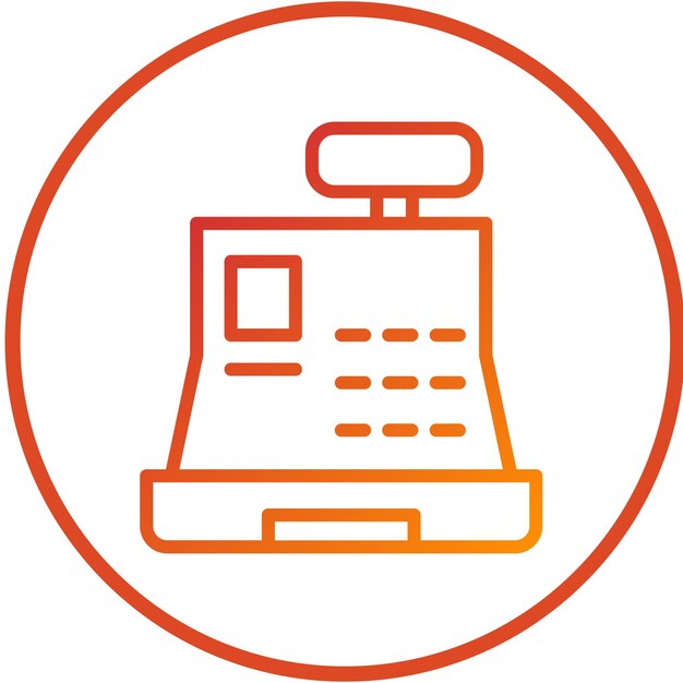 Diseño vectorial del estilo del icono de la caja