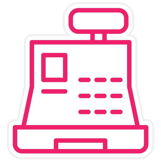 Diseño vectorial del estilo del icono de la caja