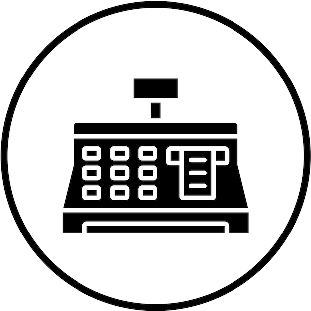 Diseño vectorial del estilo del icono de la caja