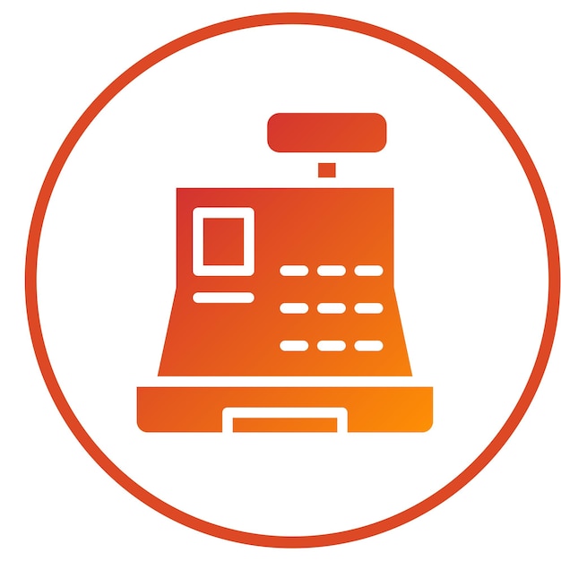 Diseño vectorial del estilo del icono de la caja