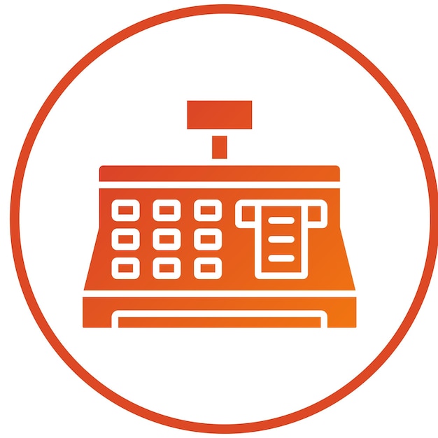 Diseño vectorial del estilo del icono de la caja