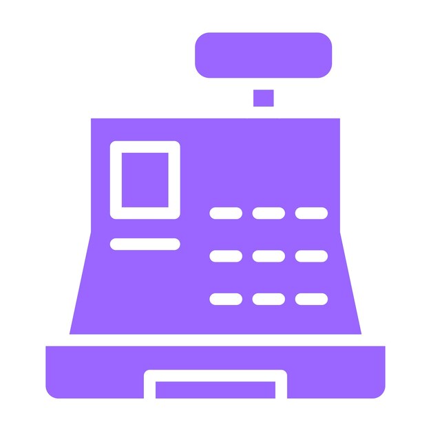 Diseño vectorial del estilo del icono de la caja