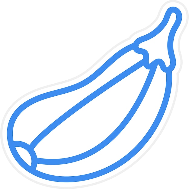 Diseño vectorial de estilo de icono de calabacín