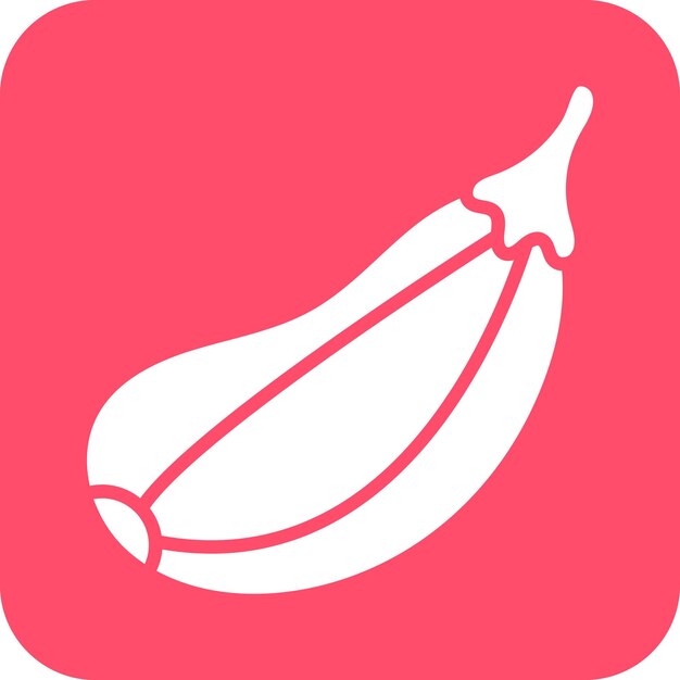 Diseño vectorial de estilo de icono de calabacín