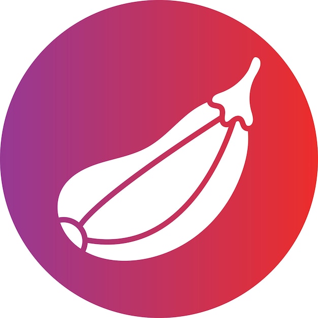 Diseño vectorial de estilo de icono de calabacín