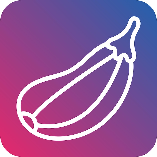 Diseño vectorial de estilo de icono de calabacín