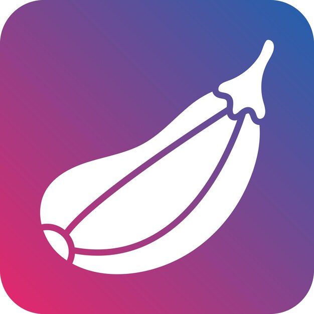 Diseño vectorial de estilo de icono de calabacín