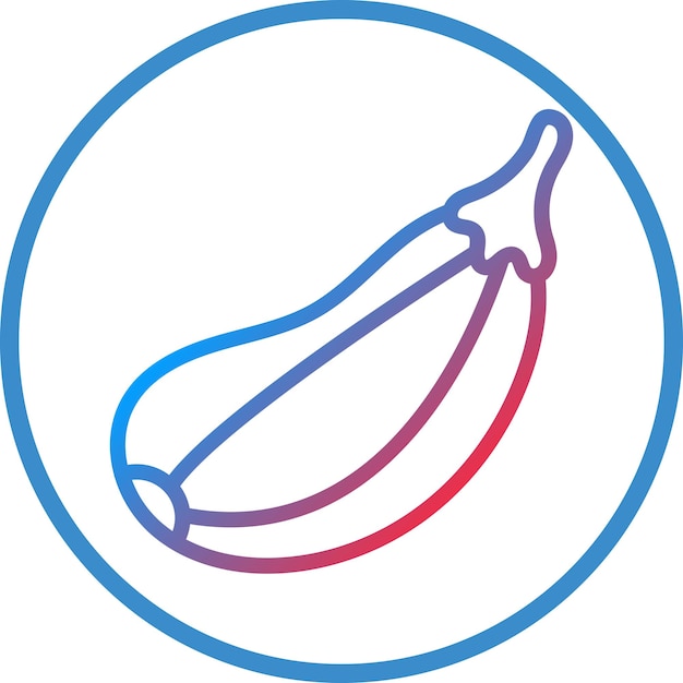 Diseño vectorial de estilo de icono de calabacín
