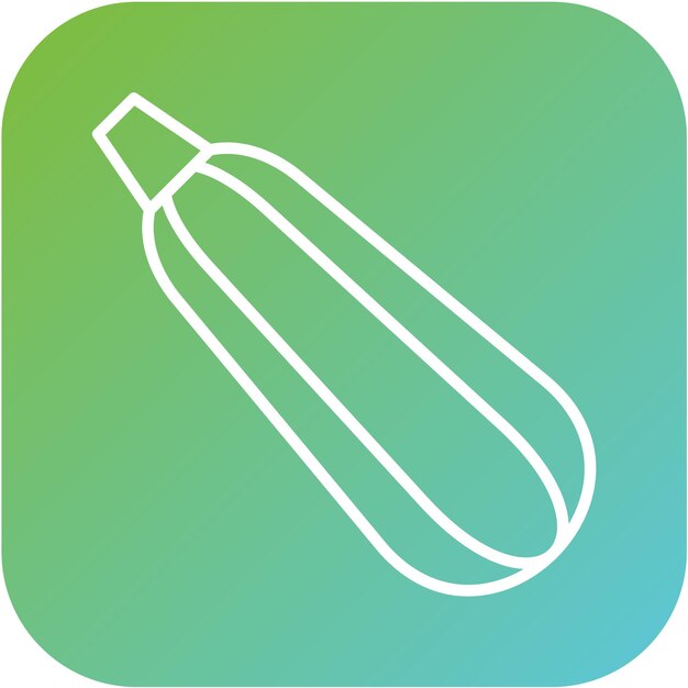 Diseño vectorial de estilo de icono de calabacín